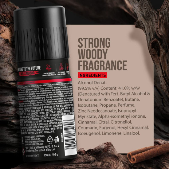 Axe Intense Long Lasting Deodorant Bodyspray For Men 150 ml - Strong Woody Fragrance
