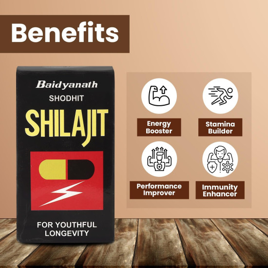 Baidyanath Shodhit Shilajit Capsules (30 Capsules)