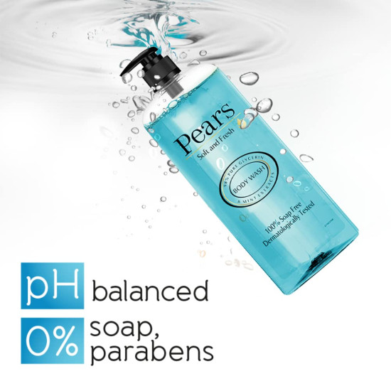 Pears Soft & Fresh Shower Gel - 98% Pure Glycerine, 750 ml
