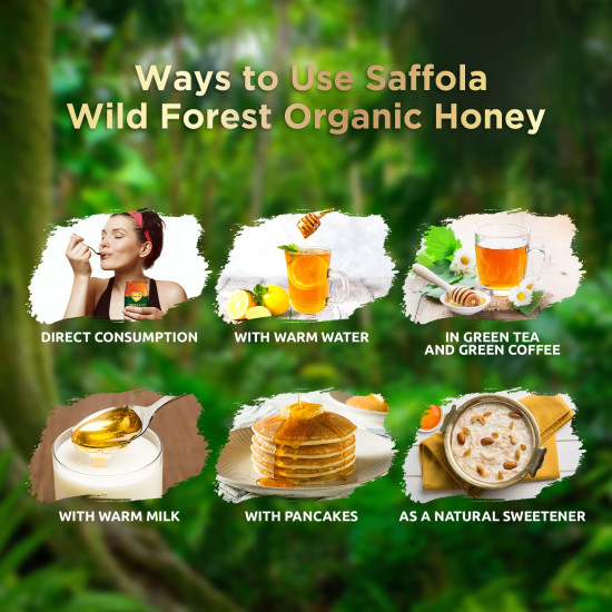 Saffola Wild Forest Organic Honey - 100% Pure & NMR Tested