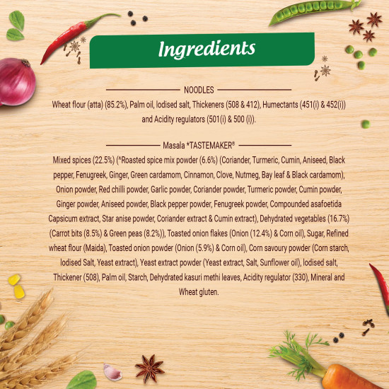 MAGGI Nutrilicious Masala Veg Atta Noodles - 20 Spices & Herbs
