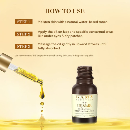 Kama Ayurveda Urjasara Hydrating & Replenishing Face Oil - Revitalize Your Skin