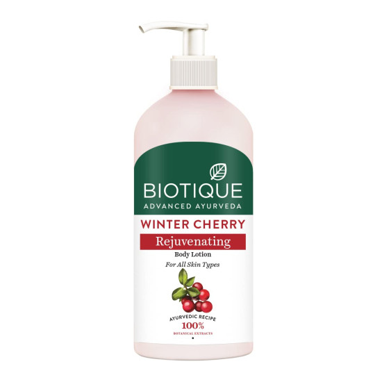 Biotique Winter Cherry Rejuvenating Body Lotion - Intense Hydration & Anti-Ageing