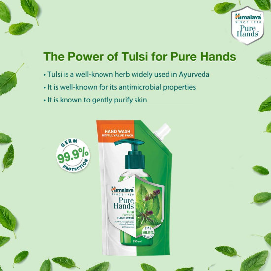Himalaya Pure Hands Tulsi Hand Wash Refill - Antimicrobial Protection