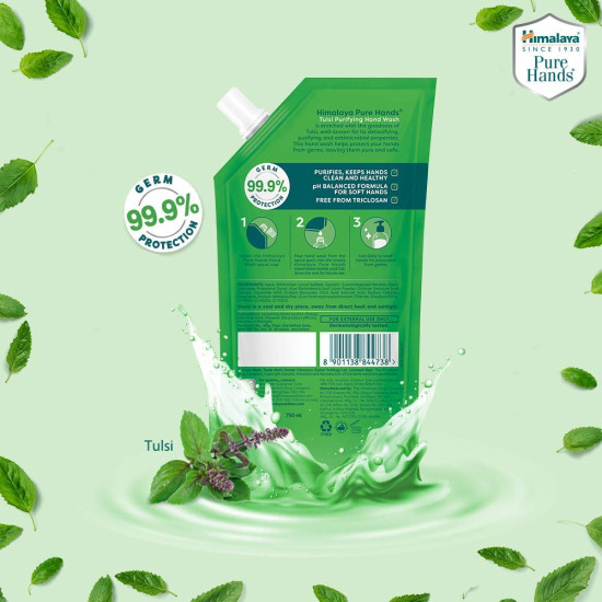 Himalaya Pure Hands Tulsi Hand Wash Refill - Antimicrobial Protection
