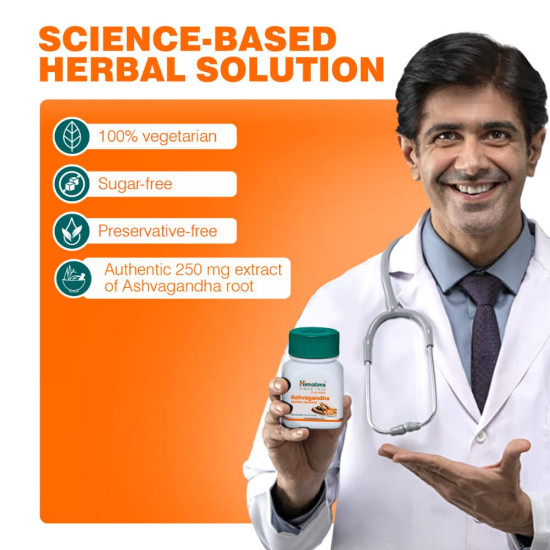 Himalaya Ashvagandha - General Wellness Tablets, 60 Tablets - Pack Of 2 Himalaya Ashvagandha - General Wellness Tablets, 60 Tablets - Pack Of 2