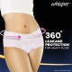 Whisper Super Absorbent Period Panty, 6 M-L Pants, 360 Degree Leakage Protection for Heavy Flow, Panty like Fit for Full back Coverage, Absorbs Heavy Gushes, Silky Soft, Comfortable Feel