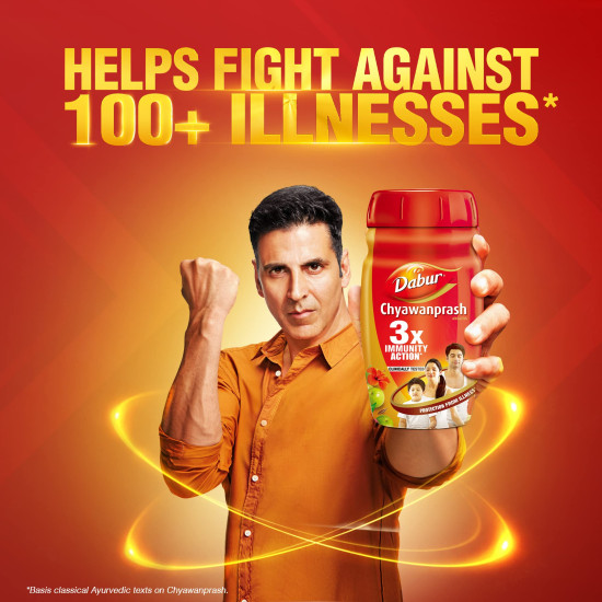 Dabur Chyawanprash - 2kg | 3X Immunity Action - Ayurvedic Health Supplement
