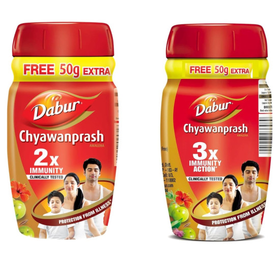 Dabur Chyawanprash - 550g (500g + 50g Free) | 3X Immunity Action