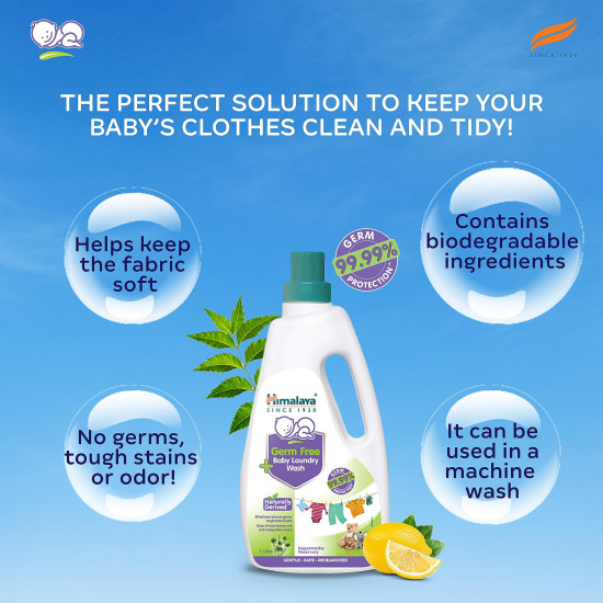 Himalaya Germ Free Baby Laundry Wash 1 L Pouch - Effective Germ Removal