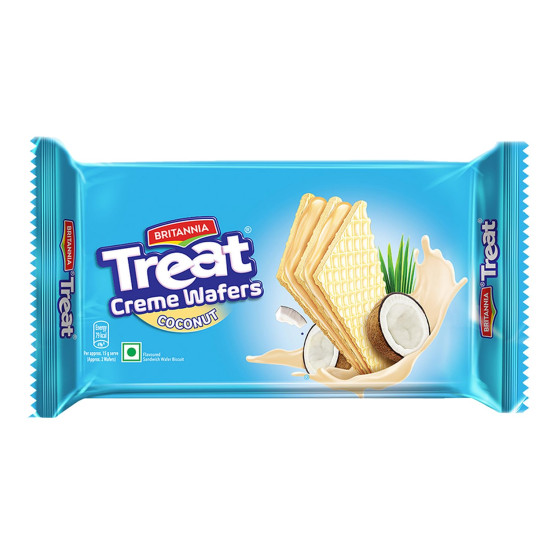 Britannia Treat Crème Wafers Coconut - Crispy & Creamy Delight