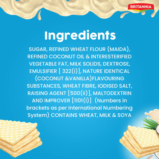 Britannia Treat Crème Wafers Coconut - Crispy & Creamy Delight