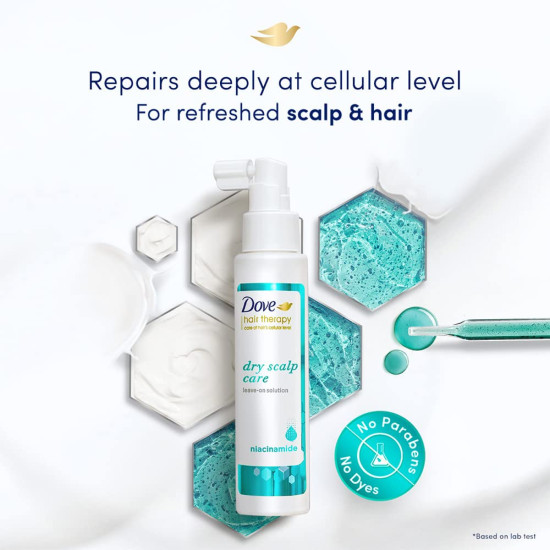Dove Hair Therapy Dry Scalp Care Moisturizing Leave-on Solution - Sulphate Free & Enriched with Niacinamide