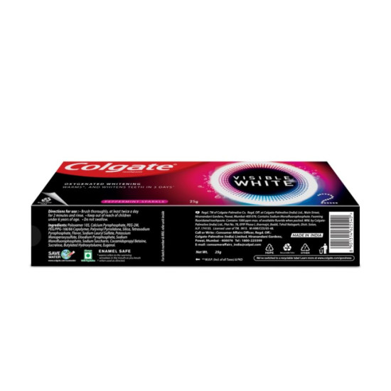 Colgate Visible White O2 Teeth Whitening Toothpaste - Noticeably Whiter Teeth in 3 Days