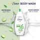 Dove Refreshing Body Wash - Cucumber & Green Tea Scent, 250 ml