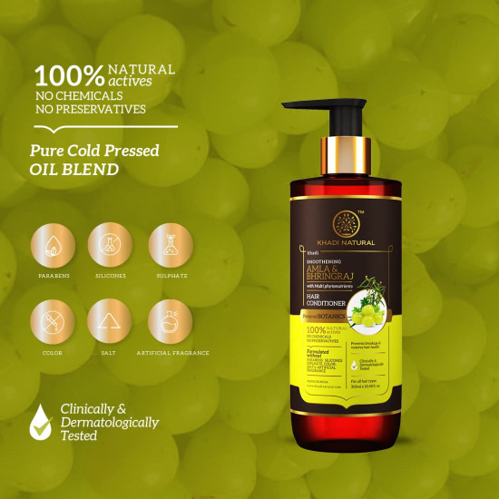 Khadi Natural Amla & Bhringraj Hair Conditioner - Nourishes & Smoothens