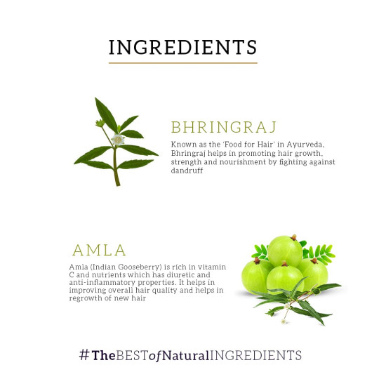 Khadi Natural Amla & Bhringraj Hair Oil - Herbal Oil for Boosting Hair Growth