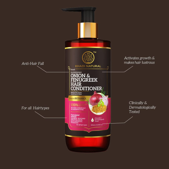 Khadi Natural Onion & Fenugreek Hair Conditioner - Reduce Hair Fall