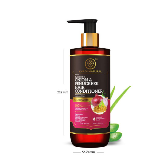 Khadi Natural Onion & Fenugreek Hair Conditioner - Reduce Hair Fall
