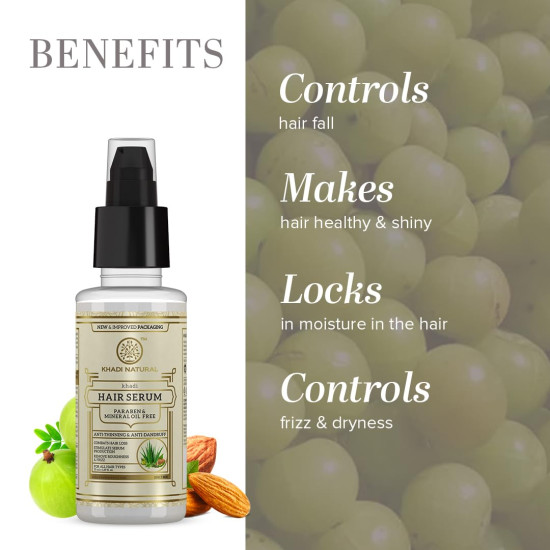 Khadi Natural Hair Serum - Soft, Shiny & Frizz-Free Hair