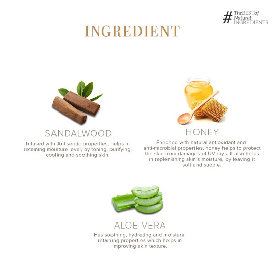 Khadi Natural Sandalwood & Honey Body Wash - Gentle Cleanser for Healthy Skin