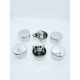 Stainless Steel Flat Steel Dabbi/Fridge Container 25 ml (Pack of 10)