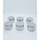 Stainless Steel Flat Steel Dabbi/Fridge Container 25 ml (Pack of 10)