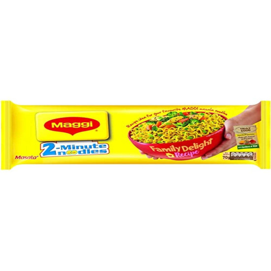 MAGGI 2-minute Instant Noodles, Masala 280g Pouch - Quick and Delicious Meal
