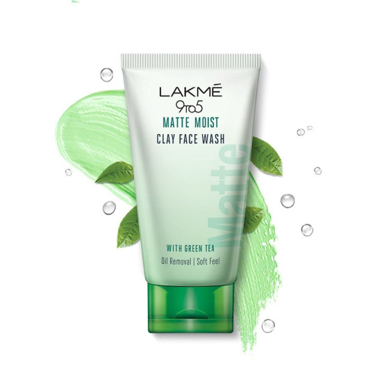 Lakme 9to5 Matte Moist Clay Facewash - Oil Removal & Refreshing Matte Skin