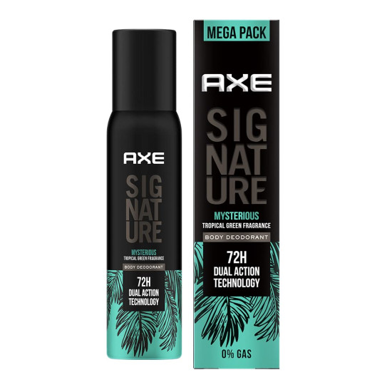 Axe Signature Mysterious Long Lasting No Gas Body Deodorant For Men - Tropical Green Fragrance