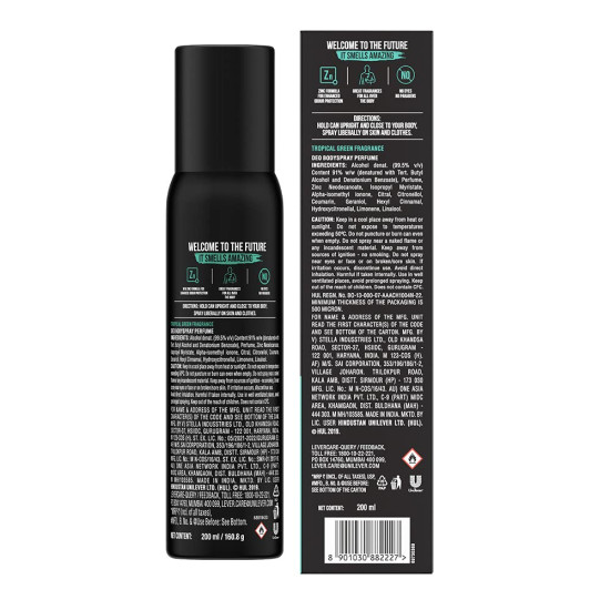 Axe Signature Mysterious Long Lasting No Gas Body Deodorant For Men - Tropical Green Fragrance