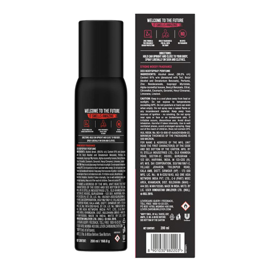 Axe Signature Intense Long Lasting No Gas Body Deodorant For Men - Strong Woody Fragrance