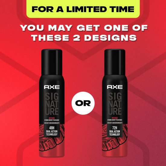 Axe Signature Intense Long Lasting No Gas Body Deodorant For Men - Strong Woody Fragrance