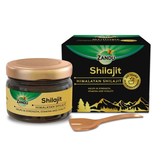 Zandu Pure Himalayan Shilajit Resin, 20g (Pack of 1) | Natural & Ayurvedic| Helps Enhance Strength & Stamina | Maintains Overall Holistic Wellness