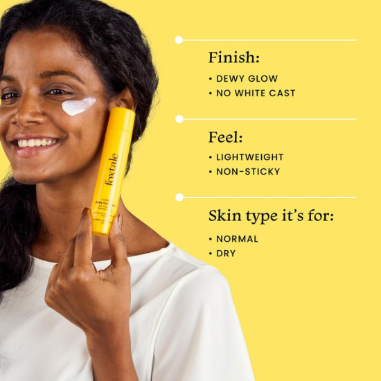 Foxtale Niacinamide Dewy Sunscreen SPF 70 PA++++ - No White Cast & Non Greasy