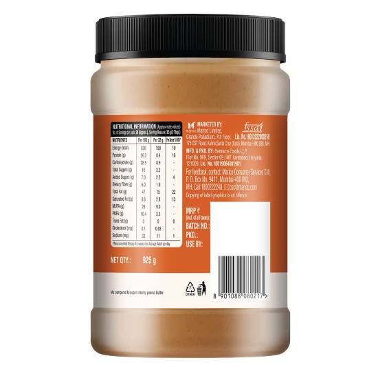 Saffola Fittify Vegan Protein Peanut Butter - Extra Crunchy & High Protein