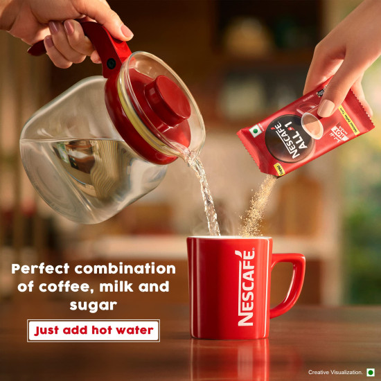Nescafé All In One Powder Coffee Sharebag, 160G (Pack of 10 Sachets) - Convenient Instant Coffee