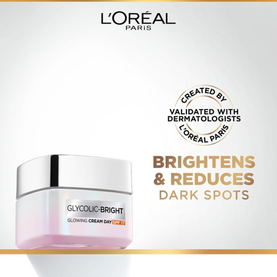L'Oreal Paris Glycolic Bright Day Cream - Skin Brightening with SPF 17