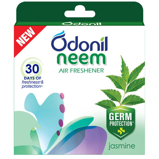 Odonil Bathroom Air Freshener Blocks - Neem Jasmine Mist - Long-lasting Freshness
