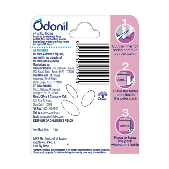 Odonil Bathroom Air Freshener Blocks - Mystic Rose Fragrance