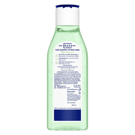 NIVEA Gel Body Lotion 200 ml - Refreshing Aloe Vera Hydration