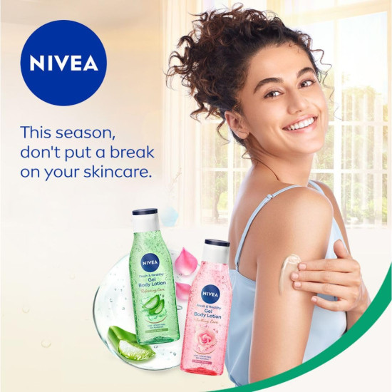 NIVEA Gel Body Lotion 390 ml - 24H Hydration with Aloe Vera