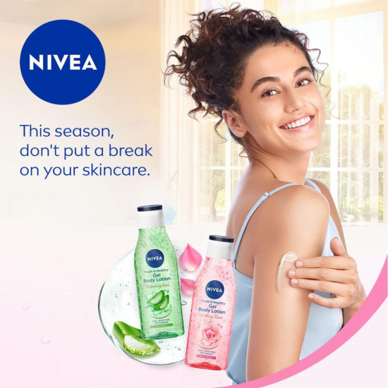 NIVEA Gel Body Lotion 200 ml - Refreshing Care with Rose Water