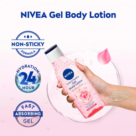 NIVEA Gel Body Lotion 200 ml - Refreshing Care with Rose Water