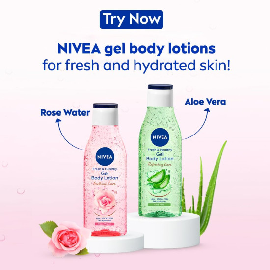 NIVEA Gel Body Lotion 200 ml - Refreshing Care with Rose Water
