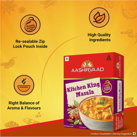Aashirvaad Kitchen King Masala, 100g - Exquisite Indian Spice Blend