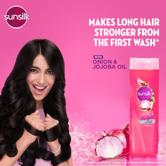 Sunsilk Hairfall Shampoo with Onion & Jojoba Oil - Nourish & Strengthen Hair