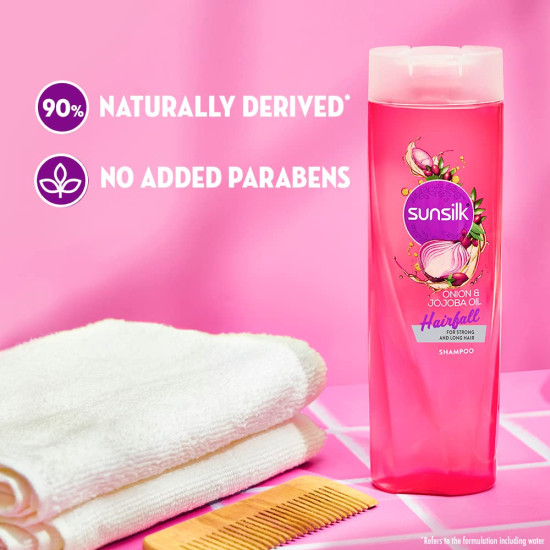 Sunsilk Hairfall Shampoo with Onion & Jojoba Oil - Nourish & Strengthen Hair
