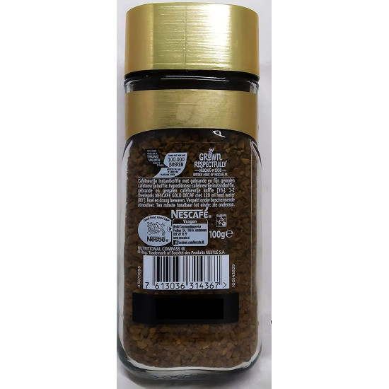 Nescafe Gold Decaf 100g Imported - Rich and Smooth Decaf Coffee