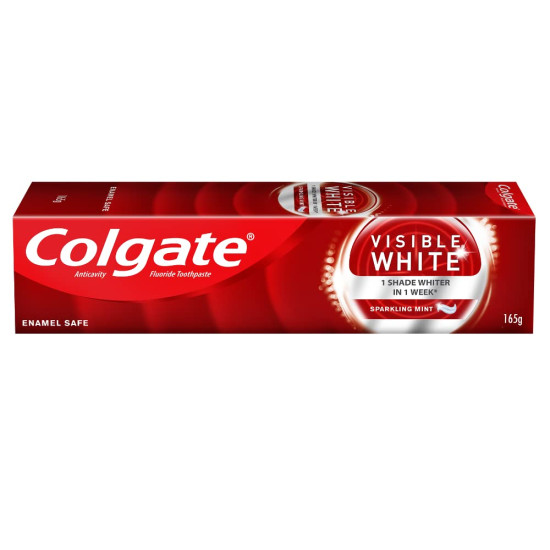 Colgate Visible White 165g Toothpaste - Teeth Whitening & Enamel Protection
